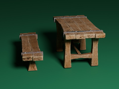 Medieval Table 1 Modèle 3D