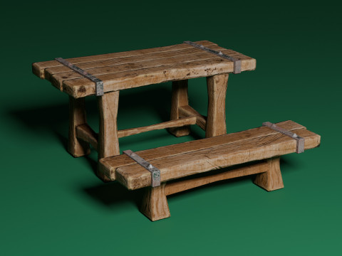 Medieval Table 1 Modèle 3D