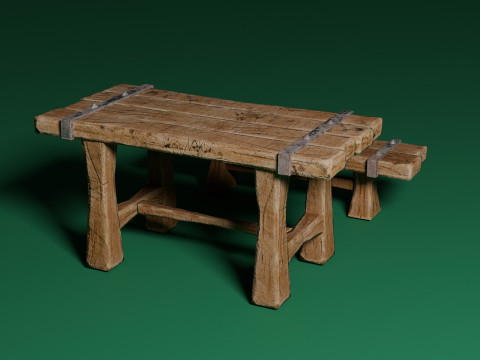 Medieval Table 1 Modèle 3D