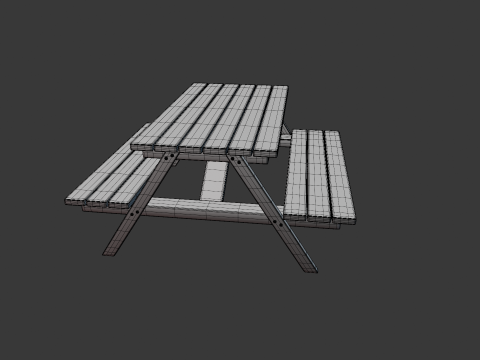 Picnic table Modelo 3D