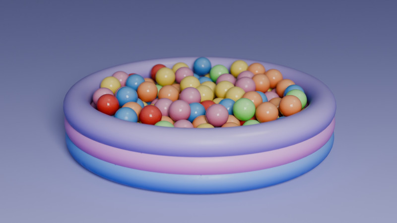 BallPit 3D Model .c4d .max .obj .3ds .fbx .stl .blend
