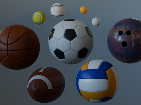 SportsBalls 3D Model