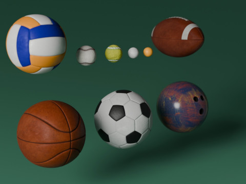 SportsBalls 3D Model