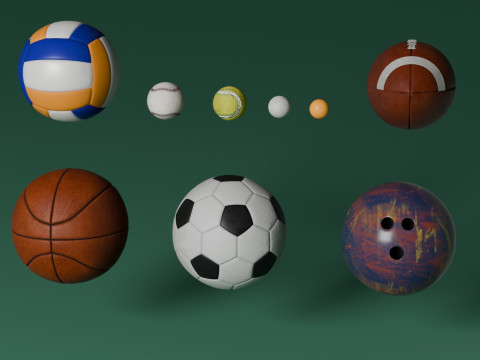 SportsBalls 3D Model