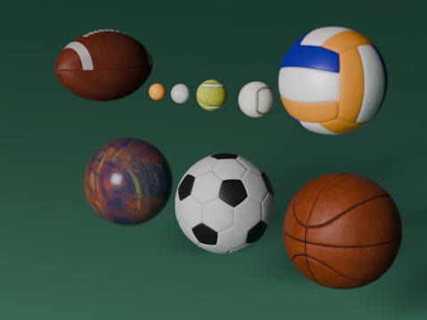 SportsBalls 3D Model