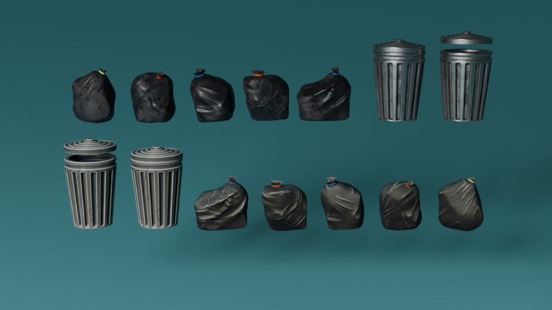 TrashSet 3D-Modell .c4d .max .obj .3ds .fbx .stl .blend