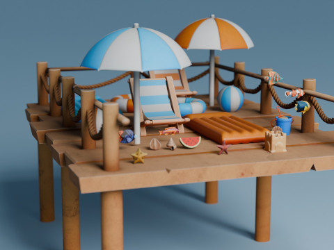 BeachSet Modelo 3D