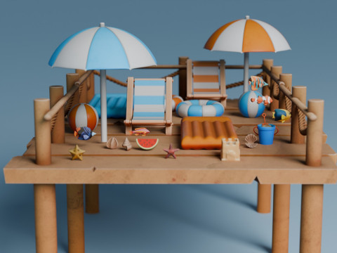 BeachSet Modelo 3D
