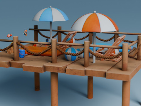 BeachSet Modelo 3D