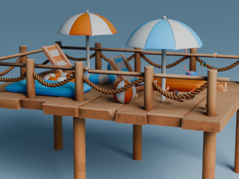 BeachSet Modelo 3D