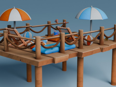 BeachSet Modelo 3D