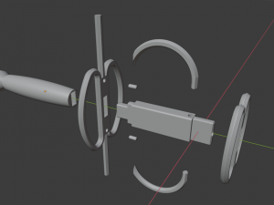 the sword with a complex guard 3d print model Modelo de Impressão 3D