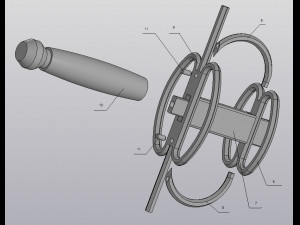 the sword with a complex guard 3d print model Modelo de Impressão 3D