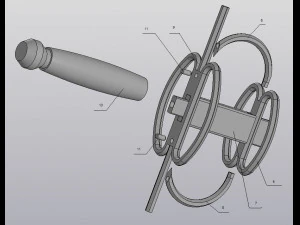 the sword with a complex guard 3d print model 3D Print Model