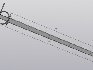 the sword with a complex guard 3d print model Modelo de Impressão 3D
