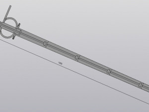 the sword with a complex guard 3d print model Modelo de Impressão 3D