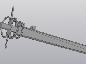 a child sword with a complex guard 3d print model 3Dプリントモデル