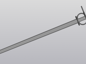 a child sword with a complex guard 3d print model 3Dプリントモデル