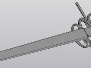 a child sword with a complex guard 3d print model 3D Print Model