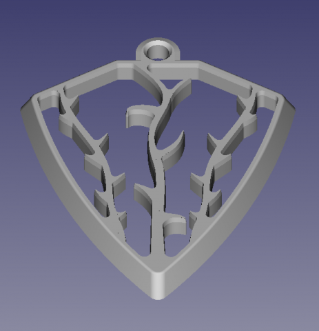 The silver pendant 3d print master model Modello di stampa 3D .c4d .max .obj .3ds .fbx .stl .blend