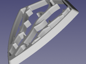 The silver pendant 3d print master model Modello di stampa 3D