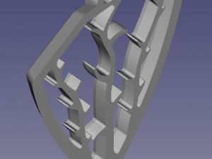 The silver pendant 3d print master model Modello di stampa 3D