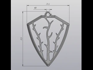 The silver pendant 3d print master model 3D Print Model