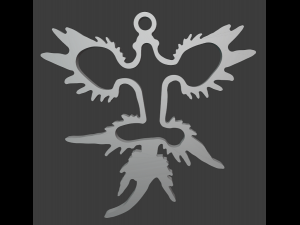 the silver pendant 3d print master model Model do druku 3D