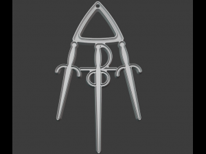 the silver pendant 3d print master model Model do druku 3D