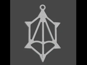 Das 3D-Druck-Mastermodell des Silberanhängers 3D Druckmodell