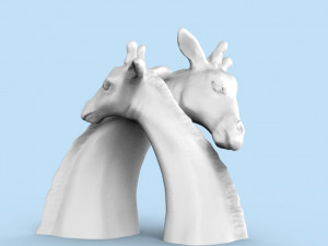 a giraffe figurine- send a hug or kiss in covid-19 Model do druku 3D