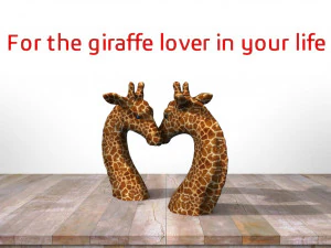 a giraffe figurine- send a hug or kiss in covid-19 3D Print Model