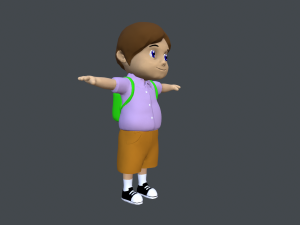 schoolboy 3D-Modell