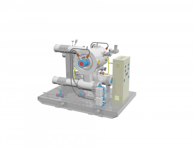 turbo expander 3D Model .c4d .max .obj .3ds .fbx .stl .blend 
