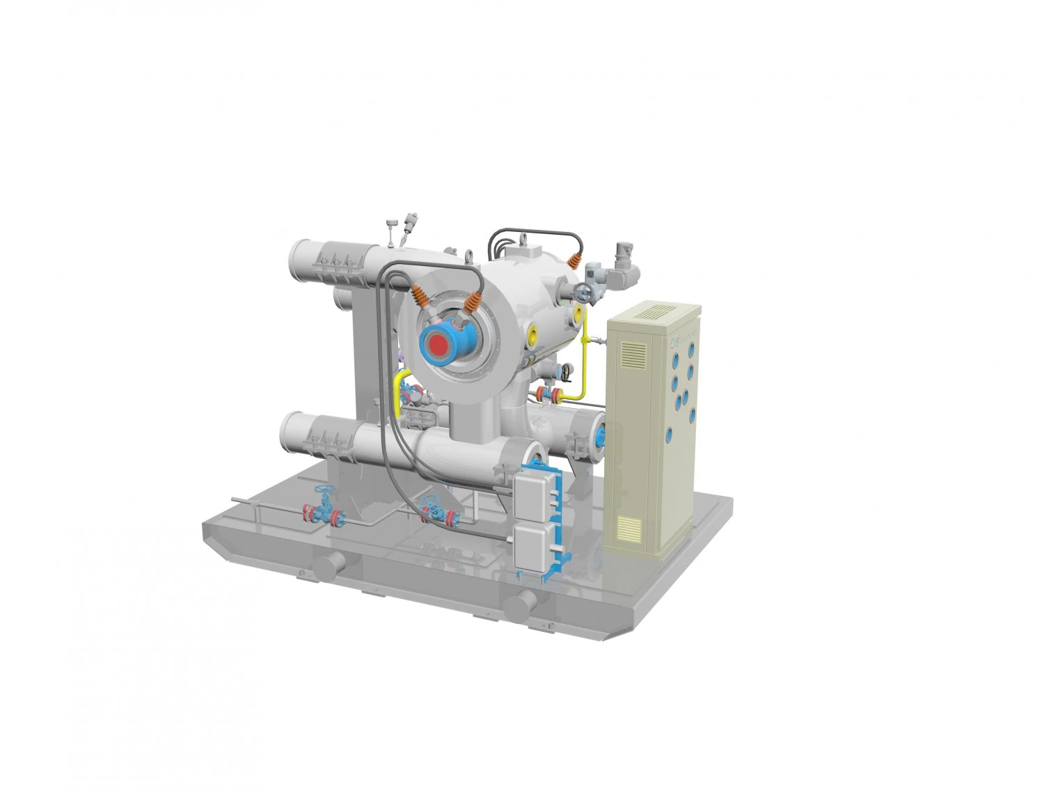 turbo expander 3D Model .c4d .max .obj .3ds .fbx .stl .blend 