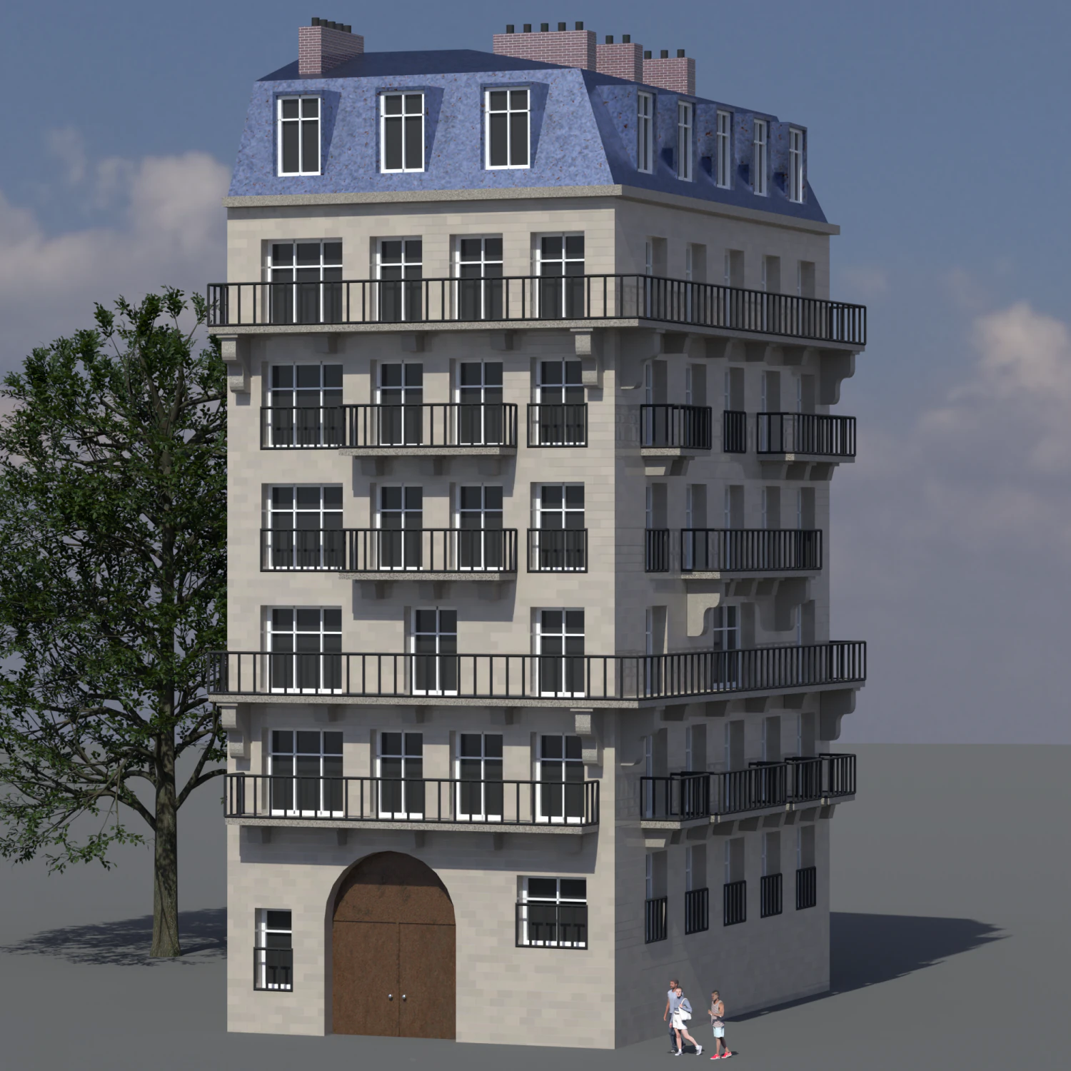 City House 001 3D Model .c4d .max .obj .3ds .fbx .stl .blend