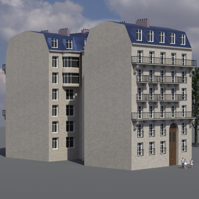 City House 004 Modèle 3D .c4d .max .obj .3ds .fbx .stl .blend 