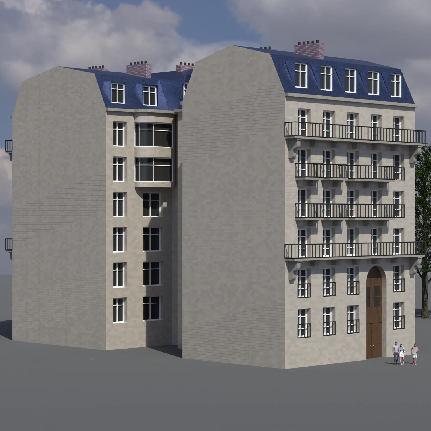 City House 004 3D Model .c4d .max .obj .3ds .fbx .stl .blend