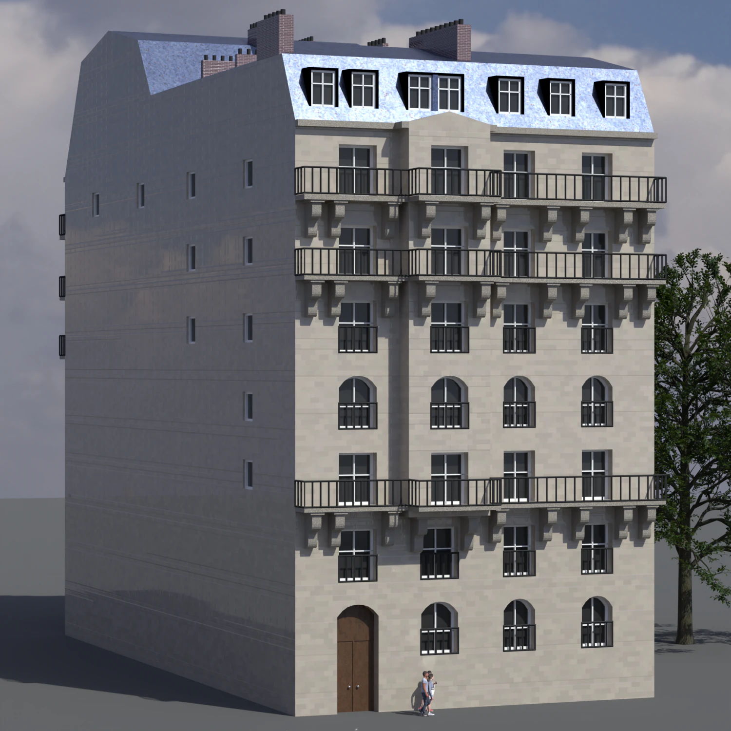 City House 005 3D Model .c4d .max .obj .3ds .fbx .stl .blend