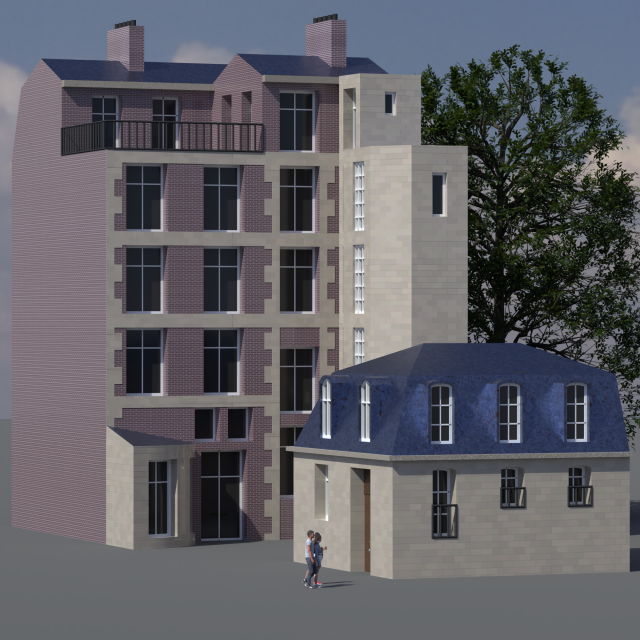 City House 006 3D Model .c4d .max .obj .3ds .fbx .stl .blend 