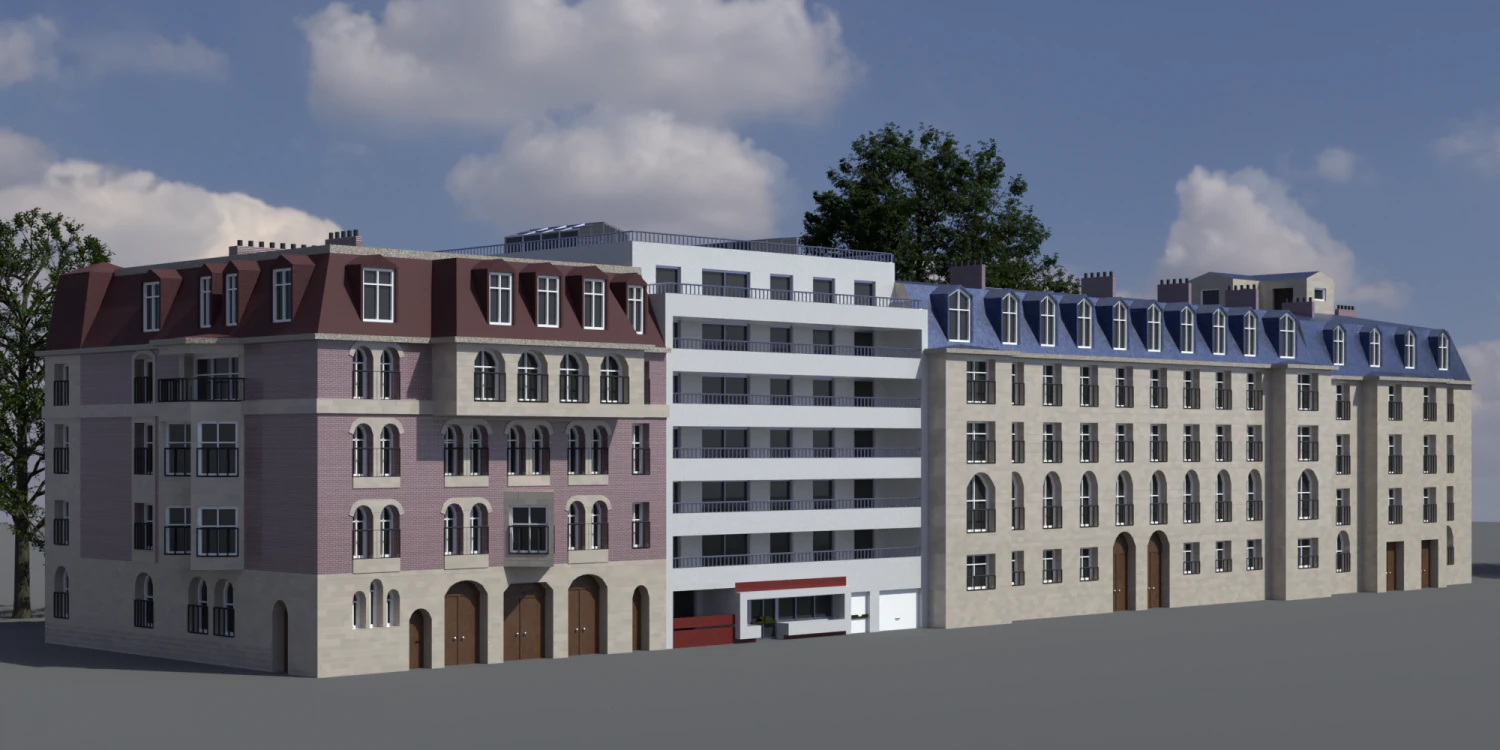 Cityblock 002 3D Model .c4d .max .obj .3ds .fbx .stl .blend