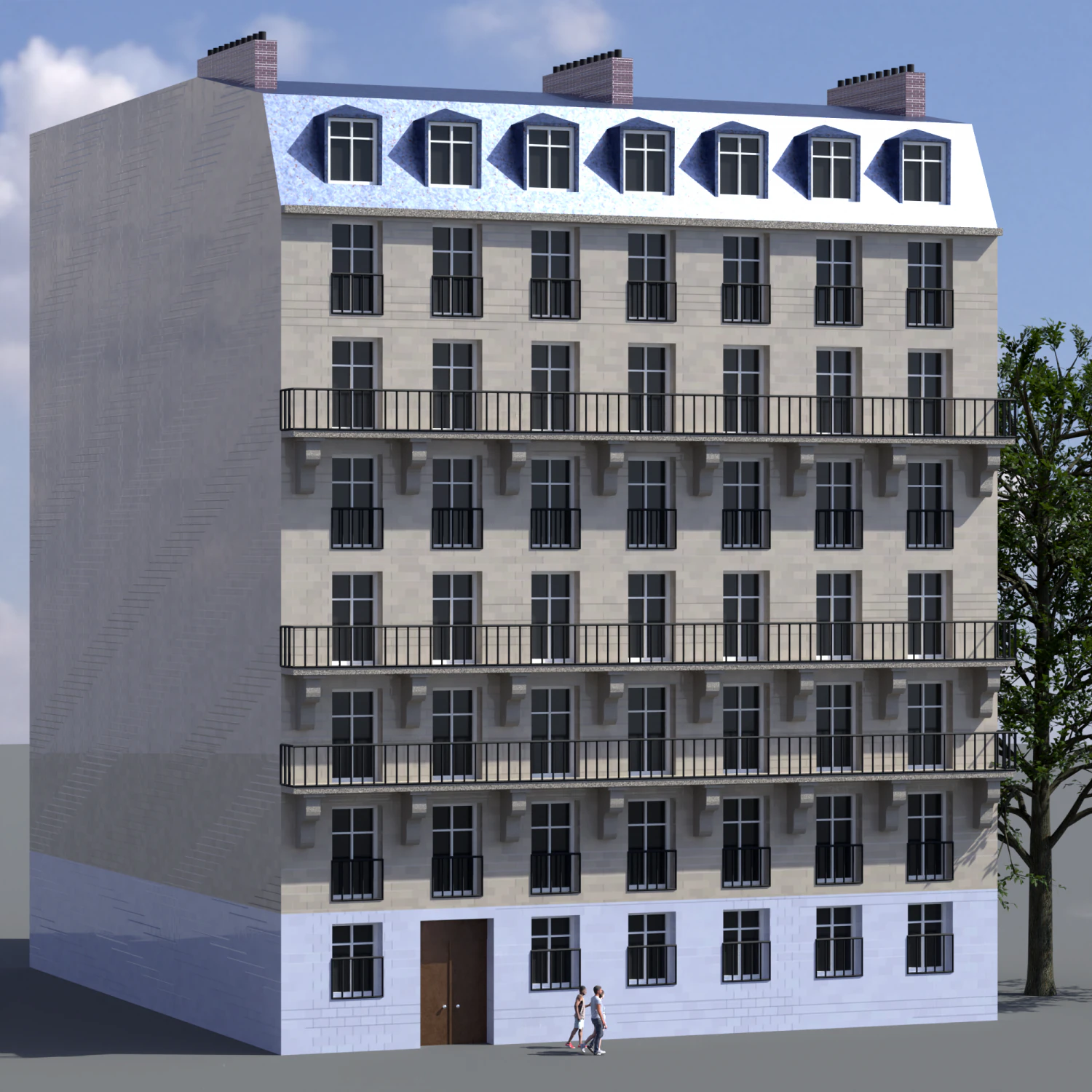 City House 015 3D Model .c4d .max .obj .3ds .fbx .stl .blend 