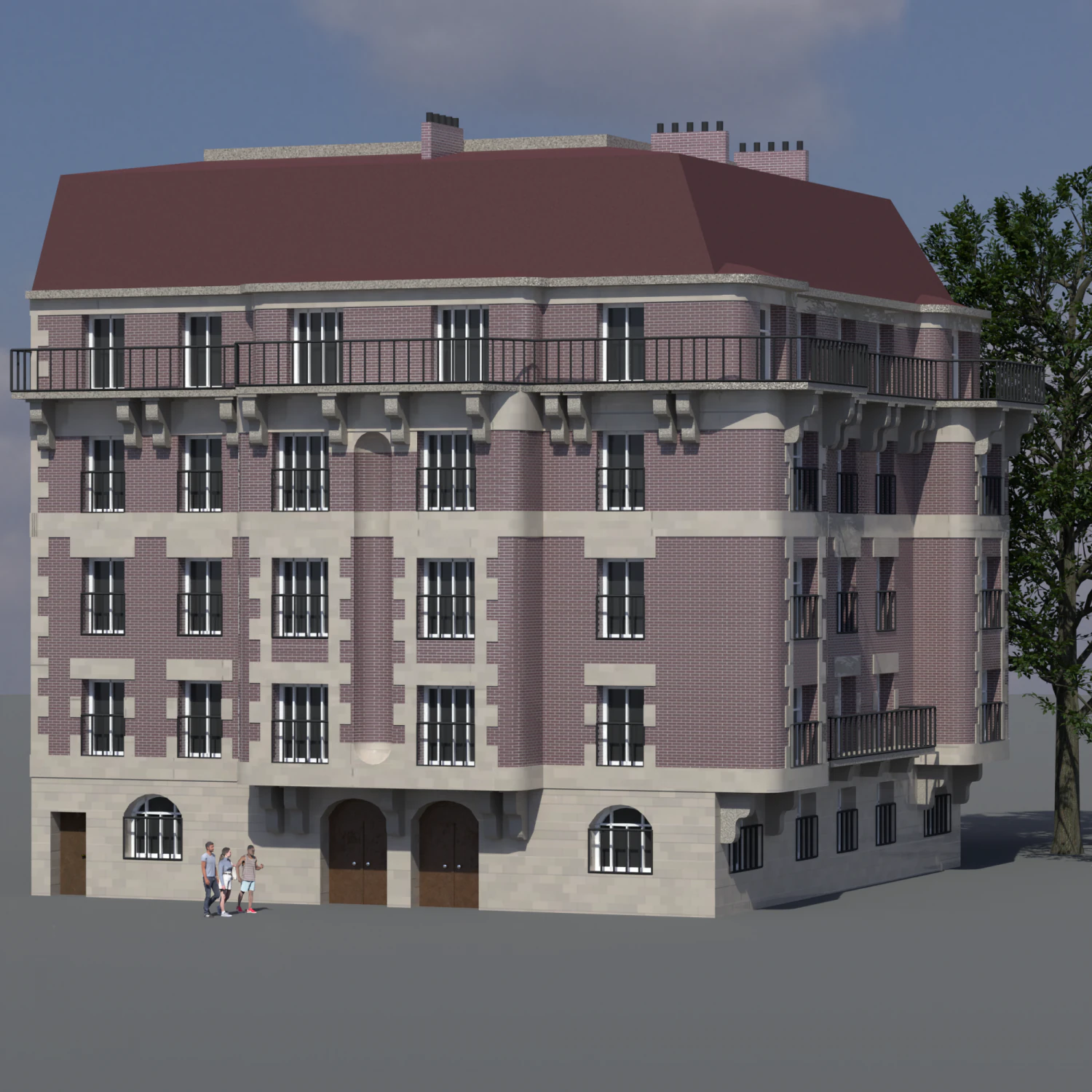 City House 017 3D Model .c4d .max .obj .3ds .fbx .stl .blend 