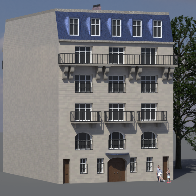 City House 018 3Dモデル .c4d .max .obj .3ds .fbx .stl .blend