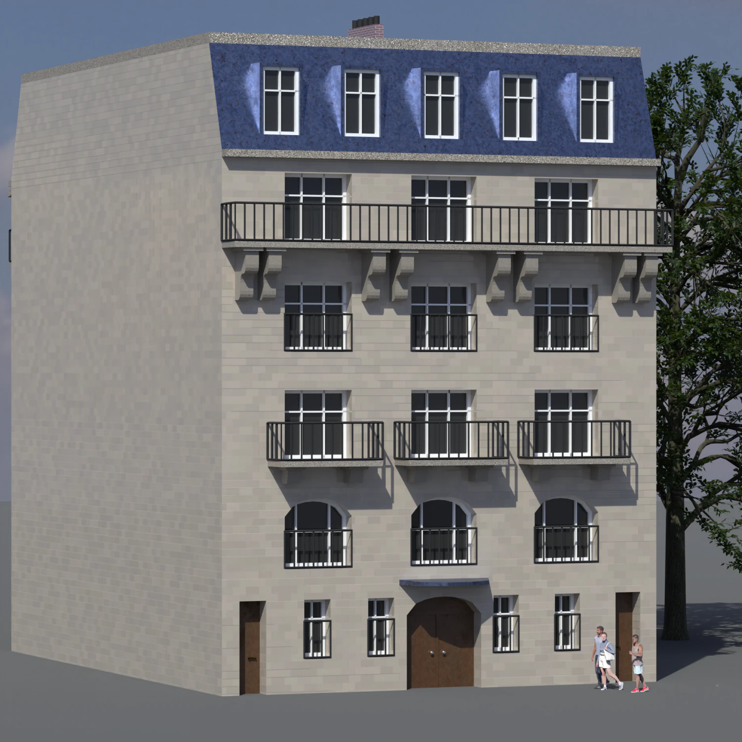 City House 018 3D Model .c4d .max .obj .3ds .fbx .stl .blend