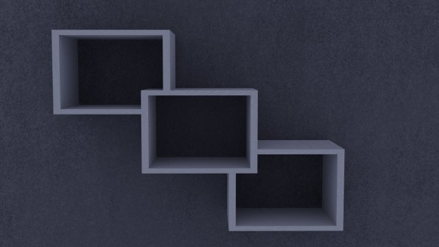 Bookshelf Model 3D .c4d .max .obj .3ds .fbx .stl .blend 