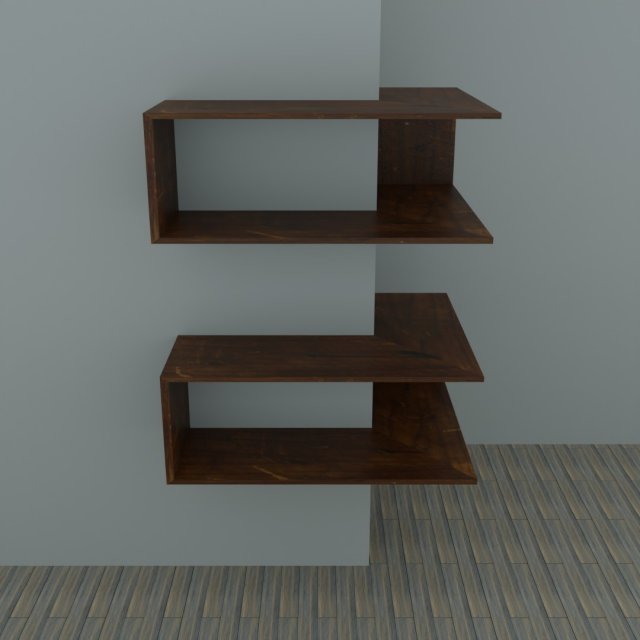Bookshelf 3D Model .c4d .max .obj .3ds .fbx .stl .blend 