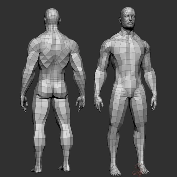 3d drawing model human 3D Model .c4d .max .obj .3ds .fbx .stl .blend 