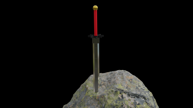 sword in a rock 3D Model .c4d .max .obj .3ds .fbx .stl .blend