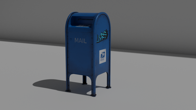 mailbox low poly Modelo 3D .c4d .max .obj .3ds .fbx .stl .blend 